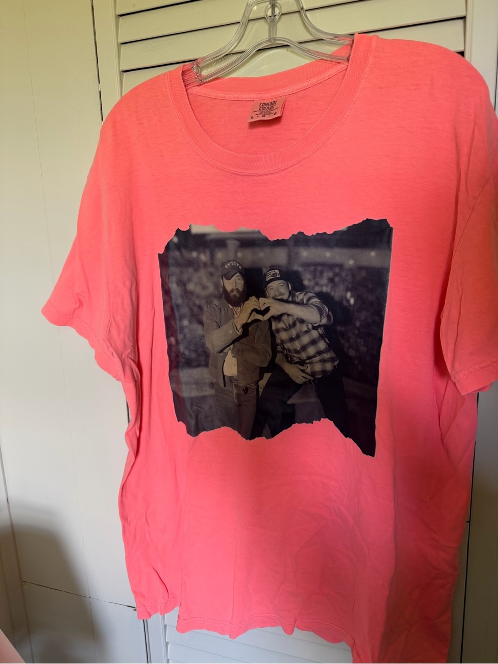 Women Coral Pink Post Malone & Morgan WallenComfortable Short Sleeve Top